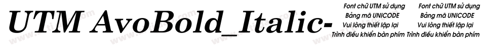 UTM AvoBold_Italic字体转换